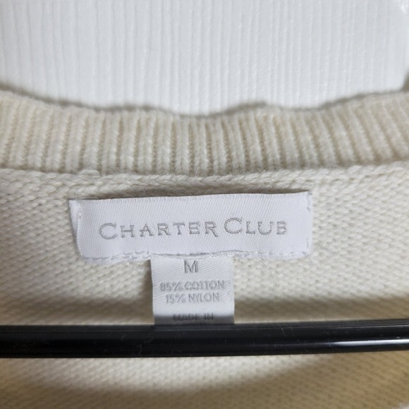 Charter Club‎ Sweater-Black/White-Women's M - Picture 3 of 7